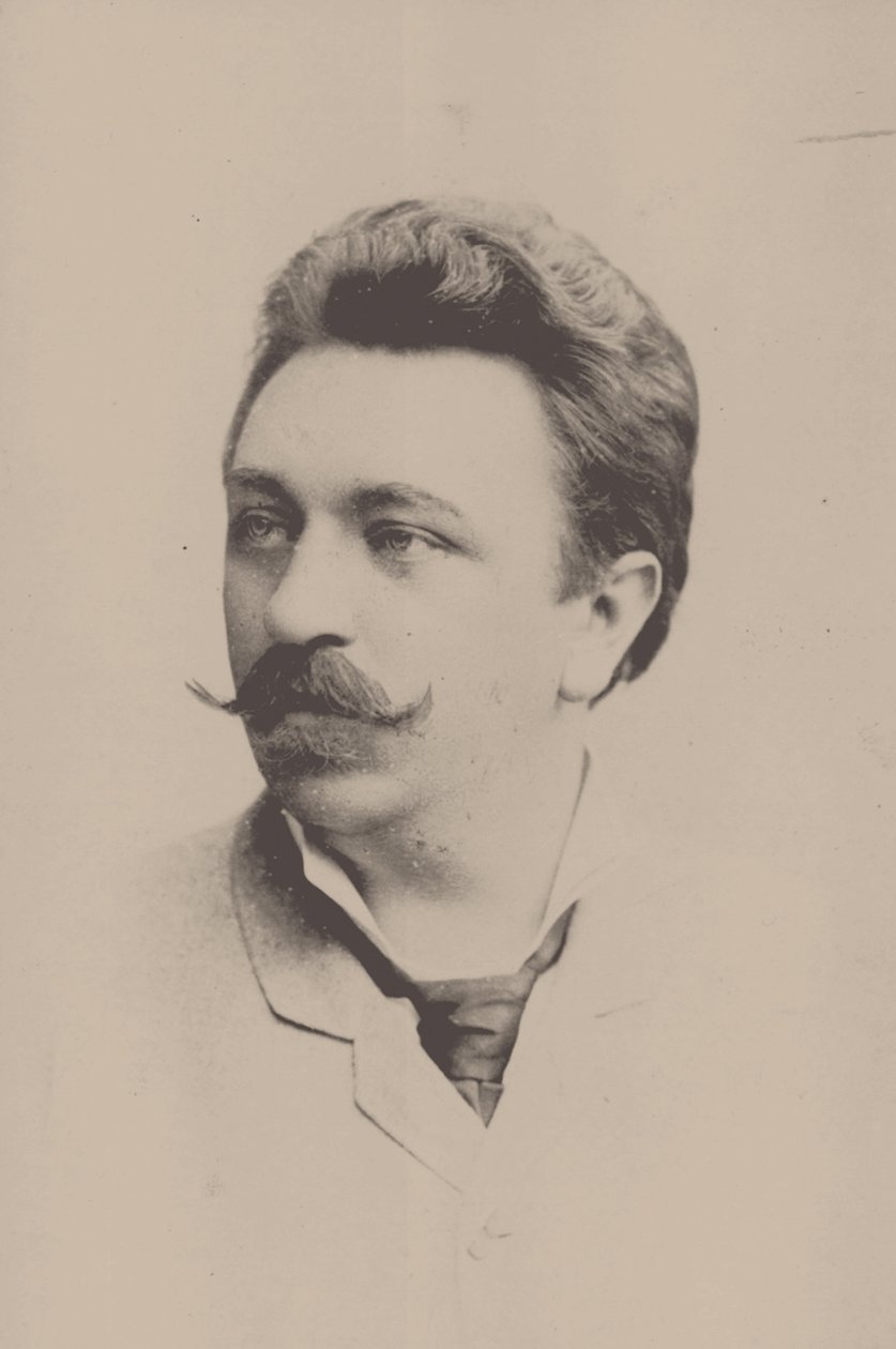 Porträtt av kompositören Eugen Hildach 1849-1924. av Höffert