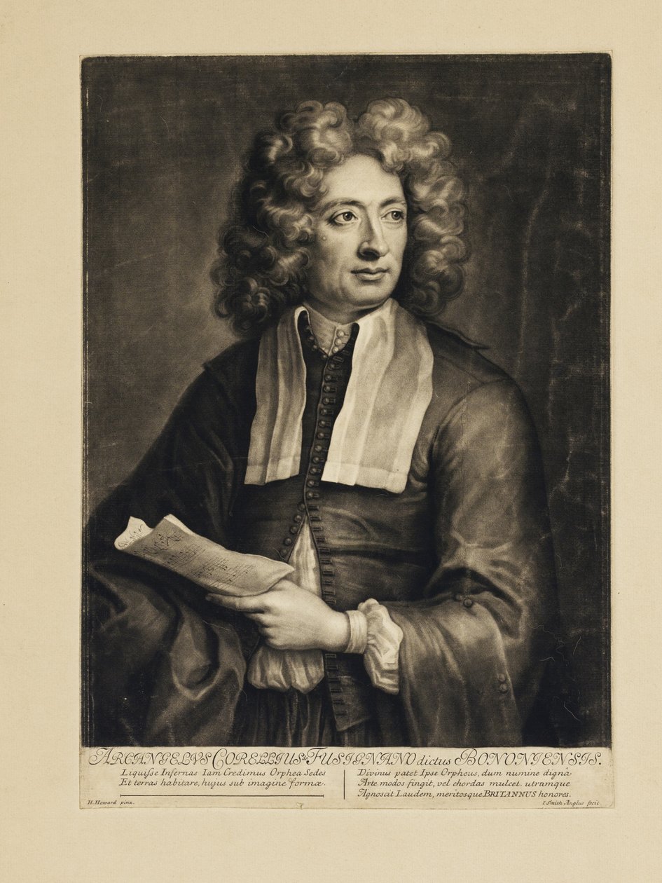 Porträtt av kompositören Arcangelo Corelli 1653-1713, 1704 av Hugh Howard