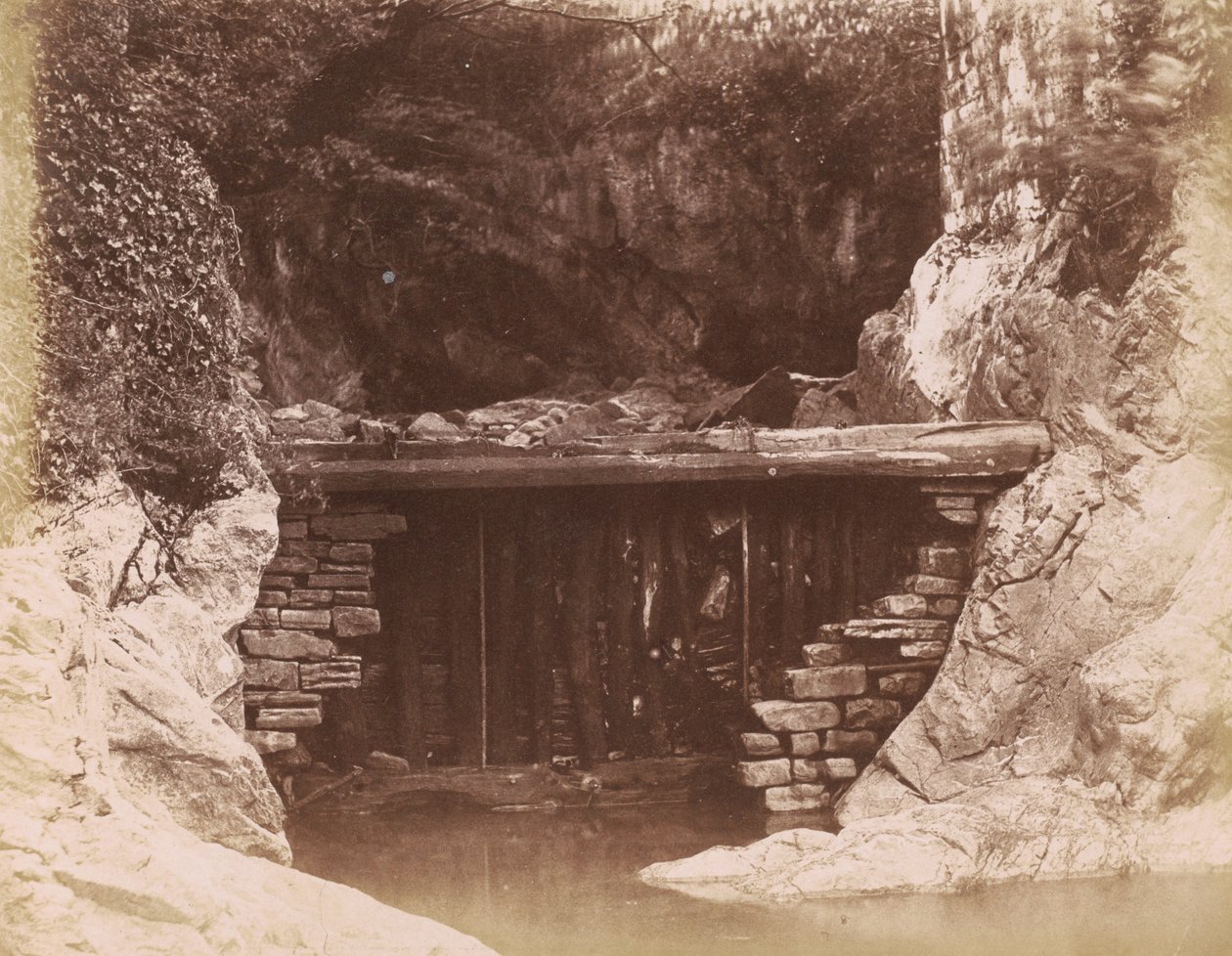 Kvarndammen,1855 (foto) av Hugh Owen