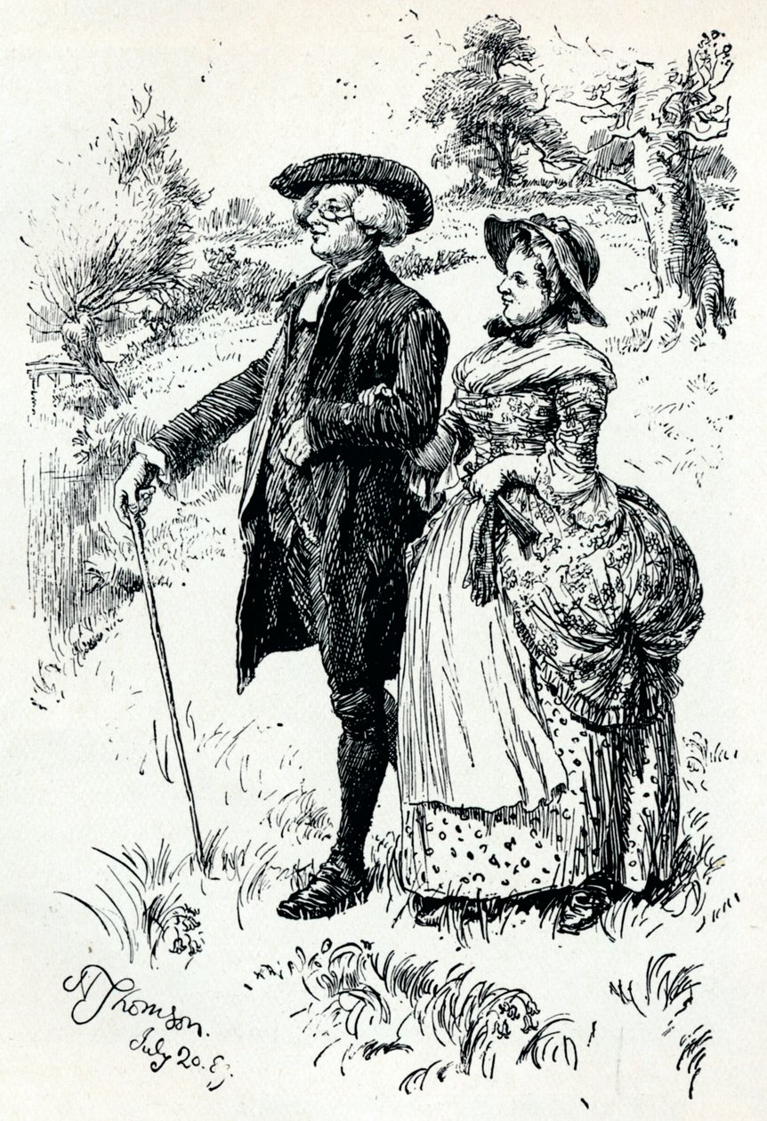 En illustration från The Vicar of Wakefield, 1889, 1907 av Hugh Thomson