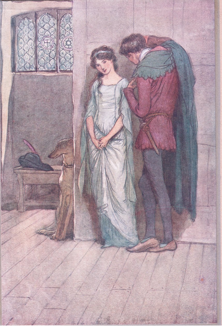 Och det är själva rikedomen hos dig själv som jag nu siktar på, illustration från The Merry Wives of Windsor, 1910 av Hugh Thomson