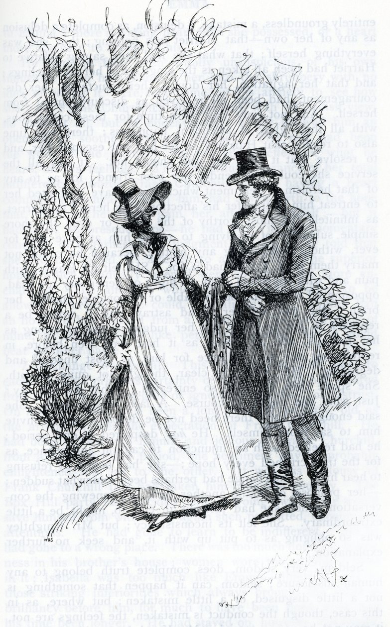 "Emma et Mr Knightley" (illustration) av Hugh Thomson