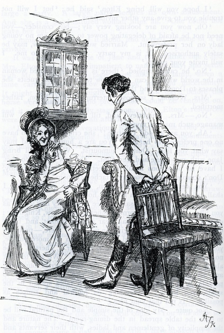 "Emma et Mr Knightley" (illustration) av Hugh Thomson