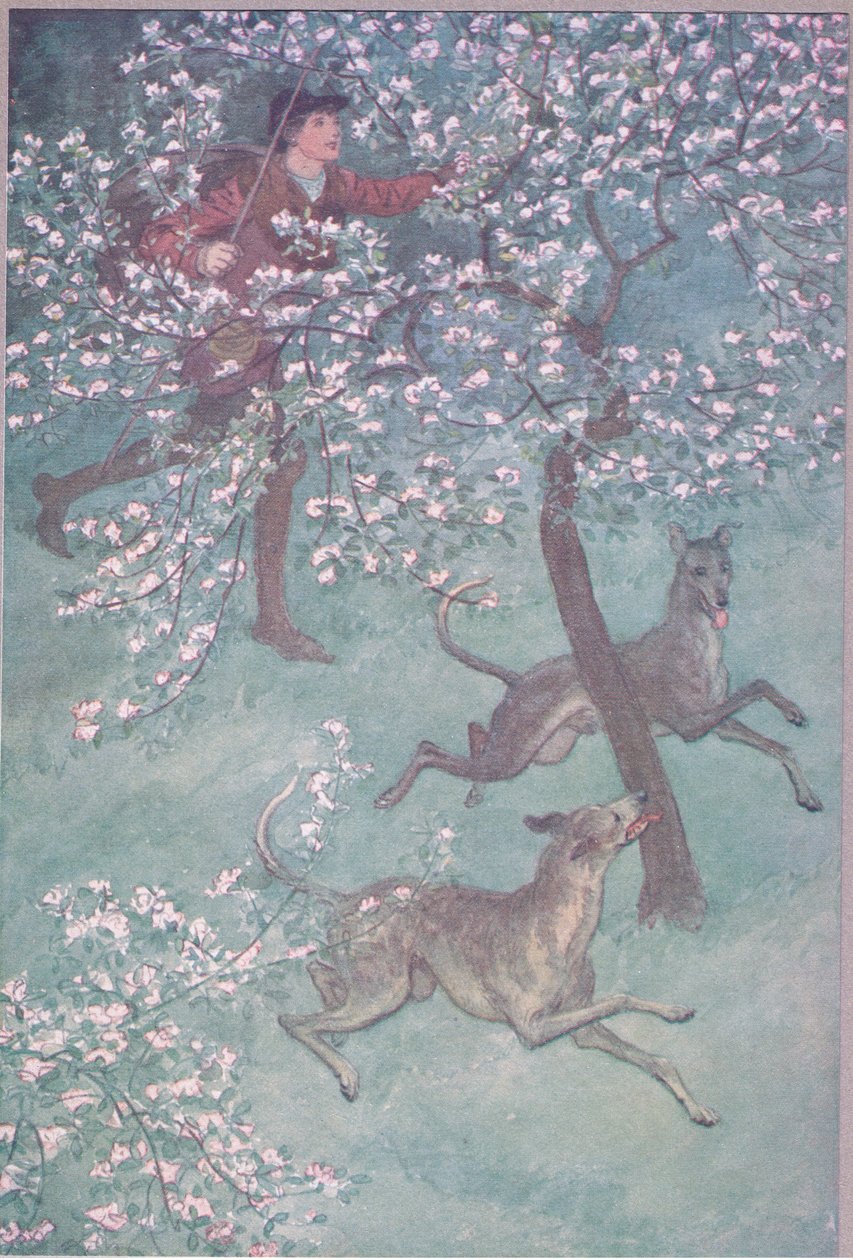 Han har ögon av ungdom, han luktar april och maj, illustration från The Merry Wives of Windsor, 1910 av Hugh Thomson