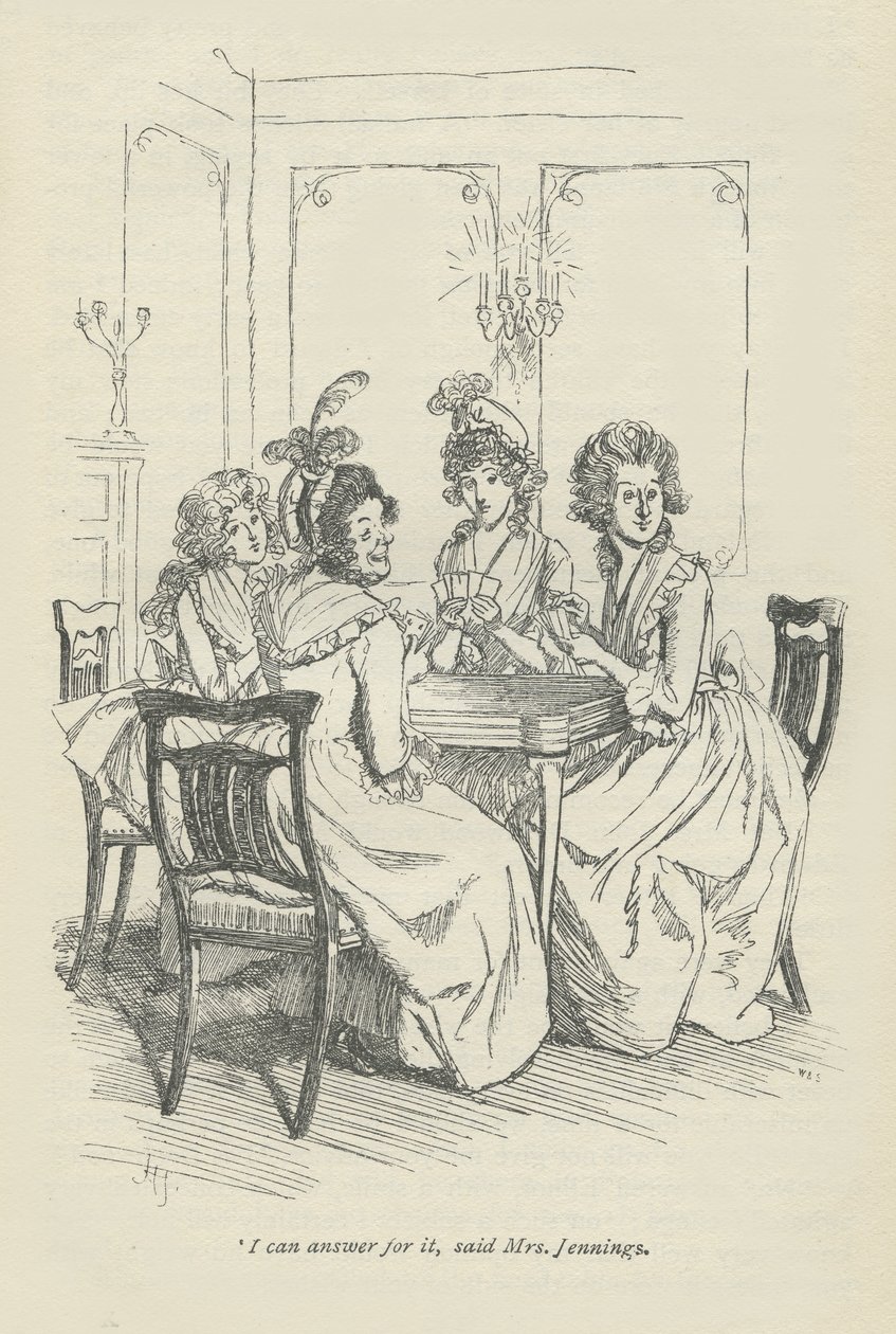Jag kan svara för det, sa fru Jennings, 1896 av Hugh Thomson