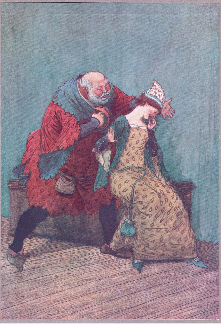 Jag kan inte kugga, och de säger att du är det och det som många av dessa lirande hagtornsknoppar, illustration från The Merry Wives of Windsor, 1910 av Hugh Thomson
