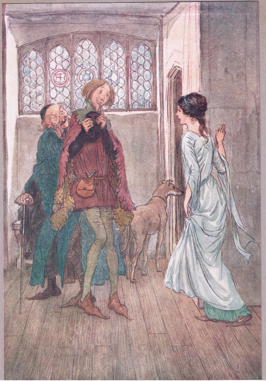 Jag hade en pappa älskarinna Anne: min farbror kan berätta bra skämt om honom, illustration från The Merry Wives of Windsor, 1910 av Hugh Thomson