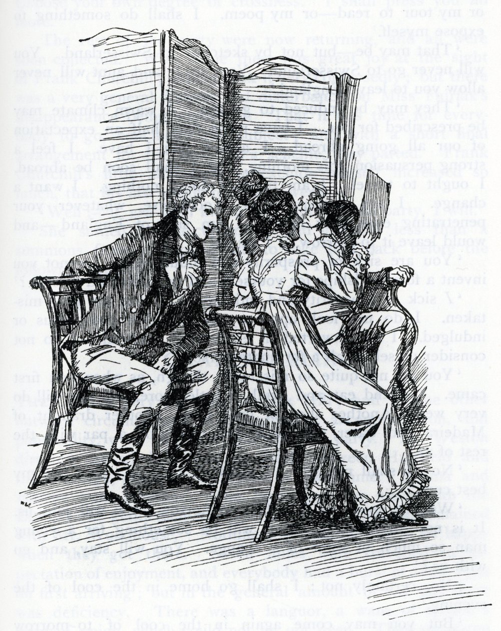 Illustration till "Emma" av Jane Austen. Av Hugh Thomson (illustration) av Hugh Thomson