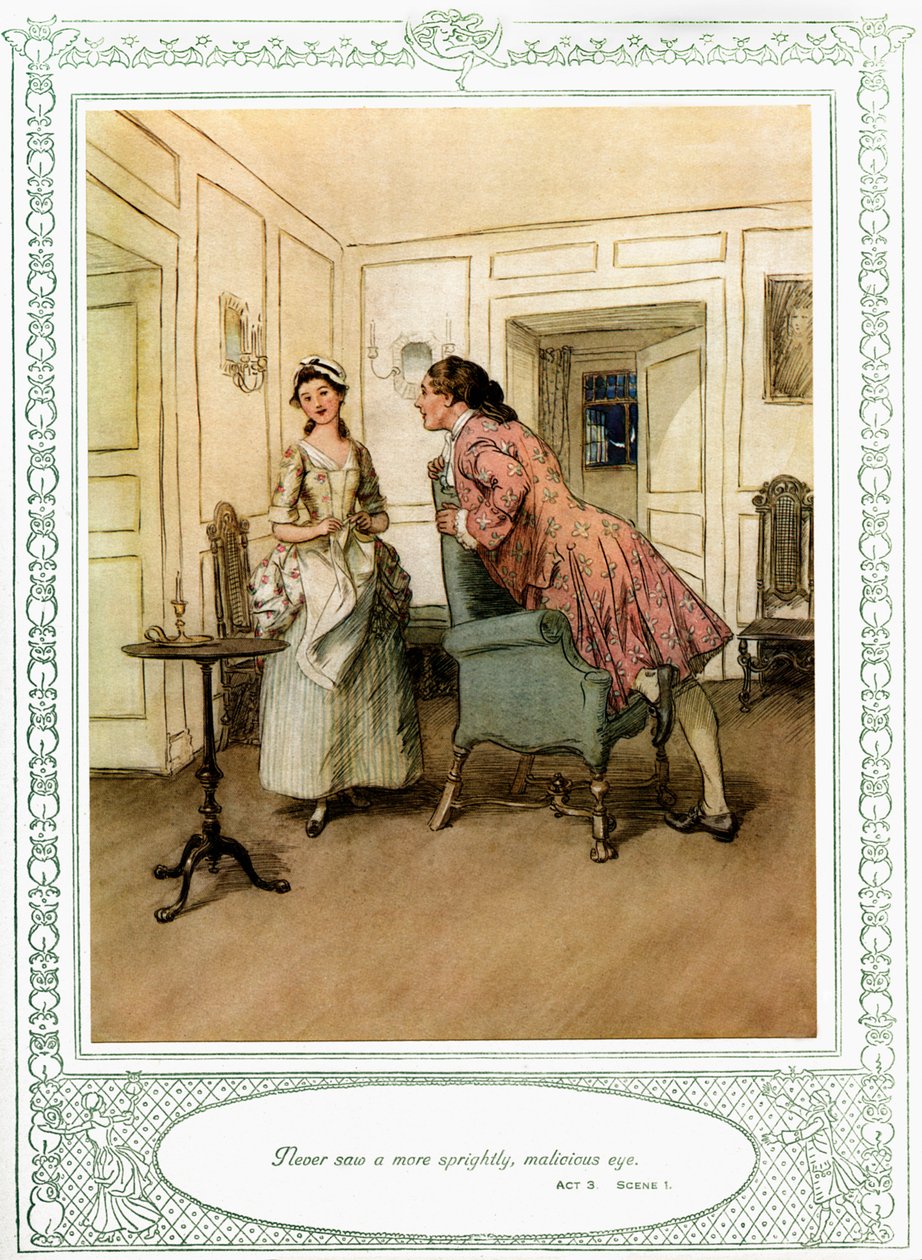Oliver Goldsmiths pjäs She Stoops to Conquer av Hugh Thomson