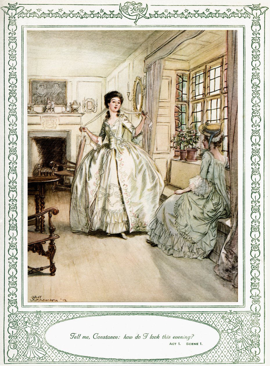 Oliver Goldsmiths pjäs She Stoops to Conquer av Hugh Thomson