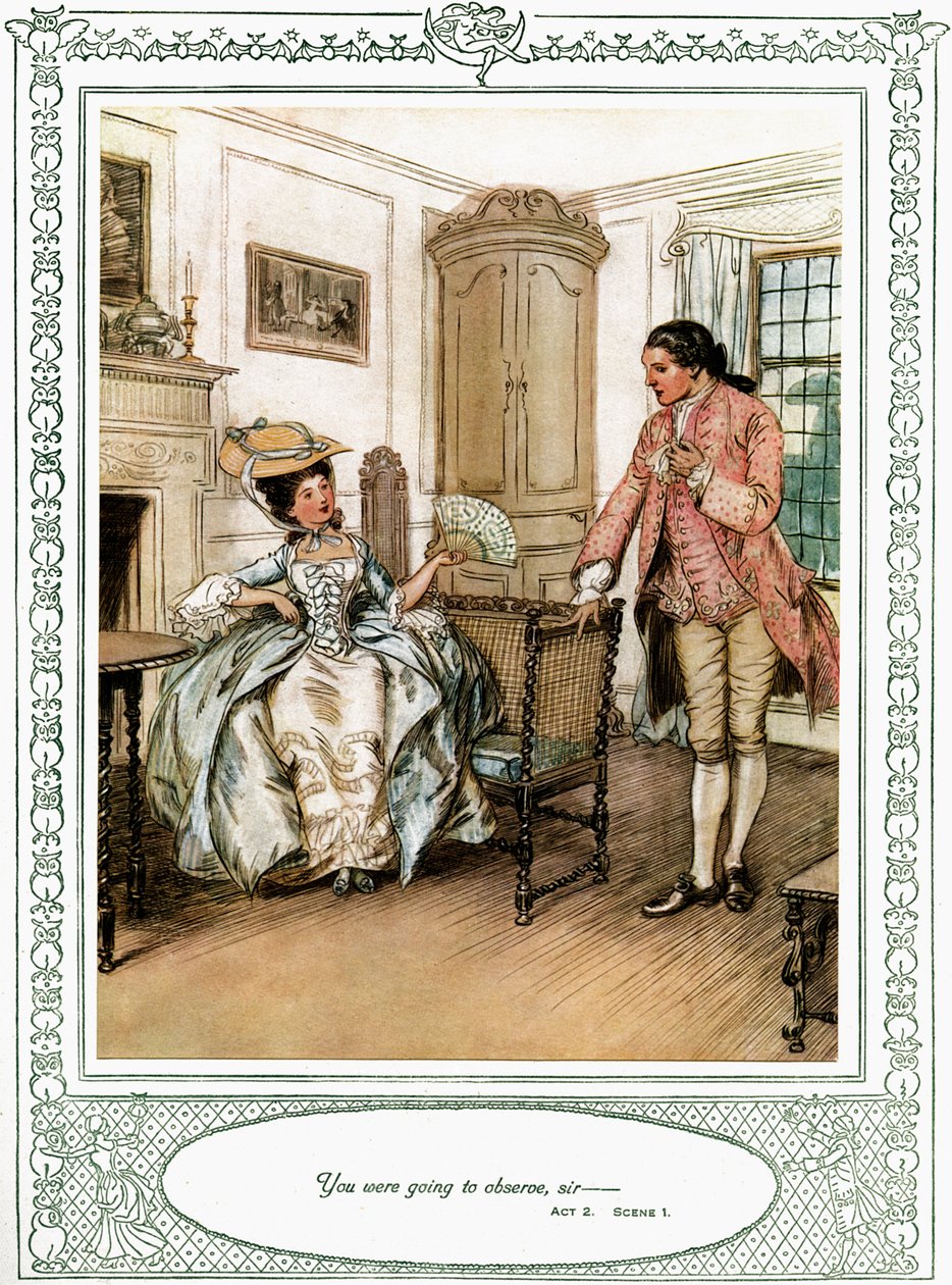 Oliver Goldsmiths pjäs She Stoops to Conquer av Hugh Thomson