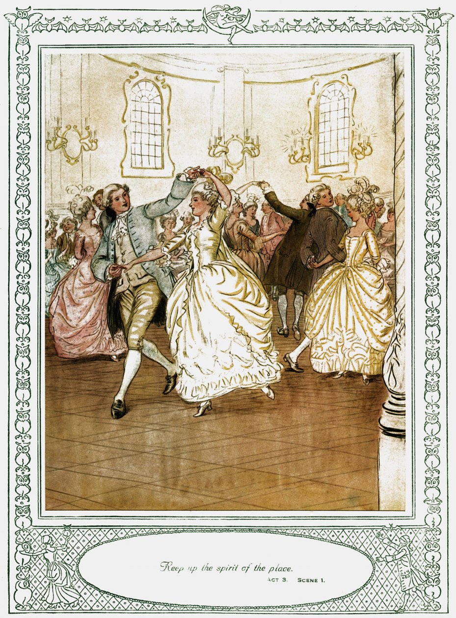 Oliver Goldsmiths pjäs She Stoops to Conquer av Hugh Thomson