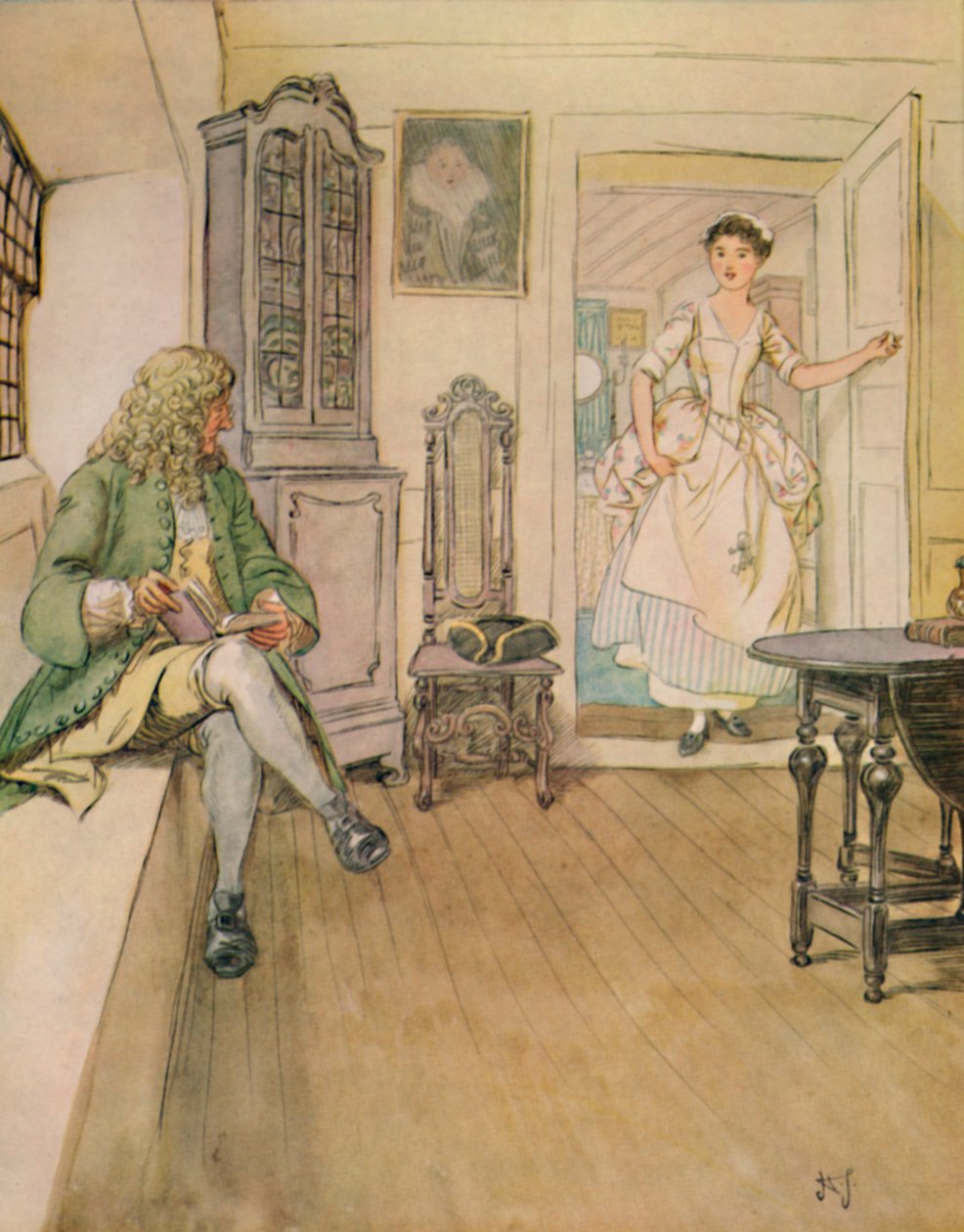 Nåväl, min Kate, jag ser att du har bytt klänning som jag bad dig., 1912, 1923. av Hugh Thomson
