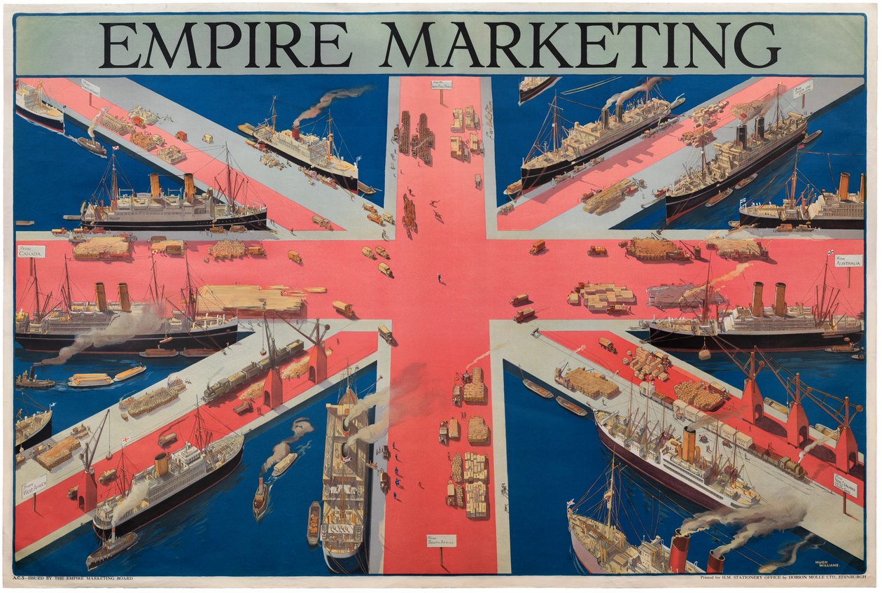 Empire Marketing (färglitografi) av Hugh Williams