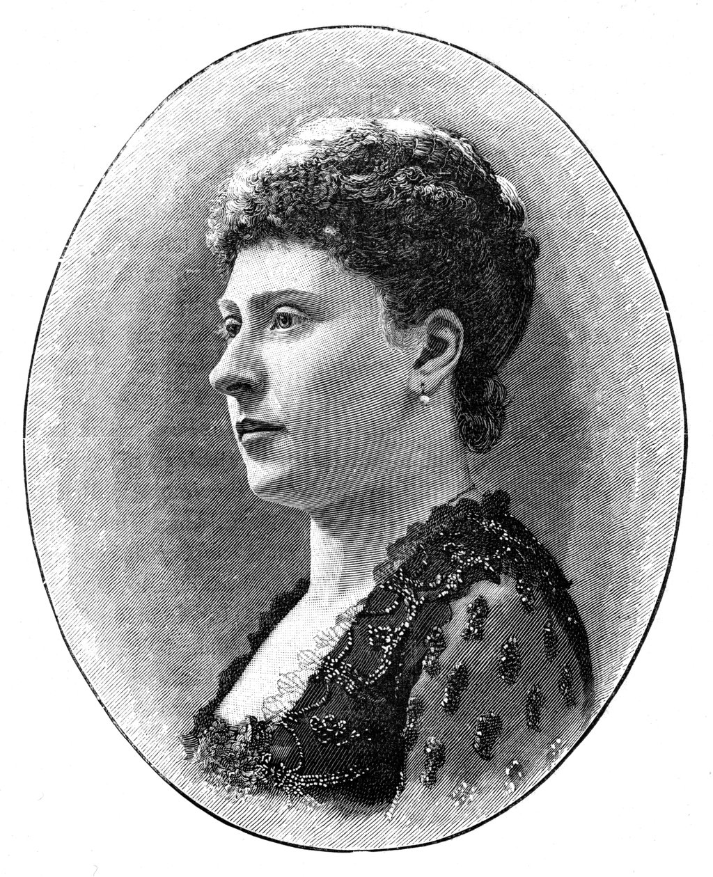 Prinsessan Beatrice, yngsta dotter till drottning Victoria, 1900. av Hughes and Mullins