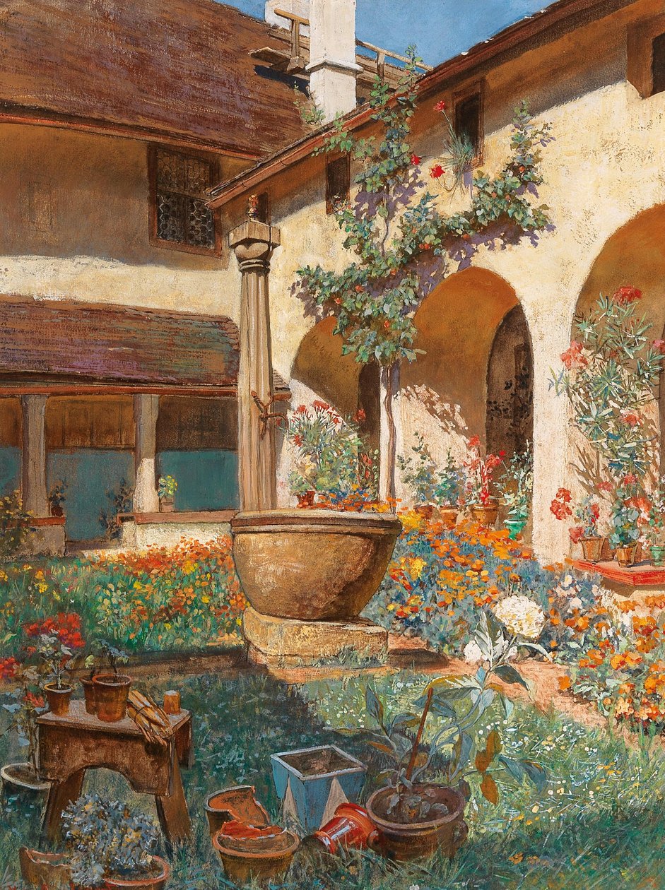  Garden in the WachaunEnglish: Garden in the Wachaun av Hugo Charlemont