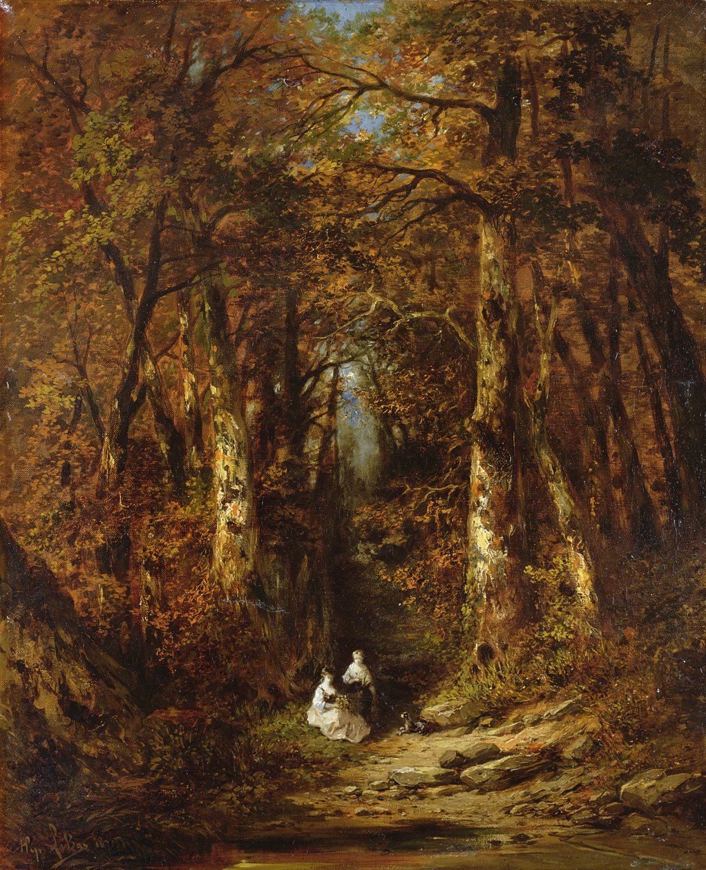 I skogen, 1871 av Hugo Le Bas