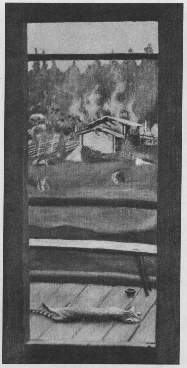  Die Badestube - Sauna - wird geheizt. Beschreibung lt. Quellen av Hugo Simberg