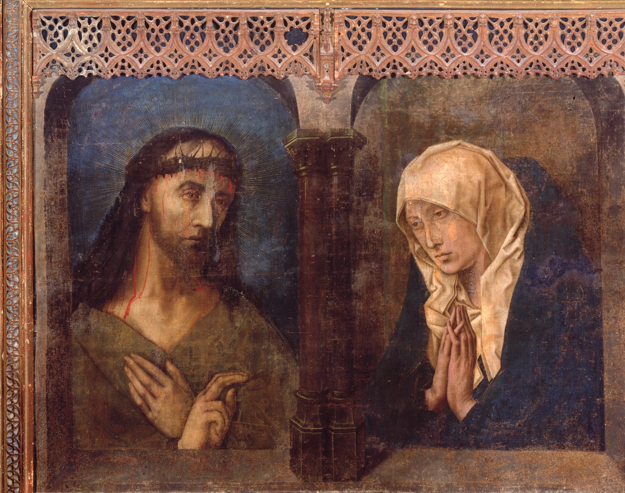 Kristus och den sörjande jungfrun av Hugo van der Goes