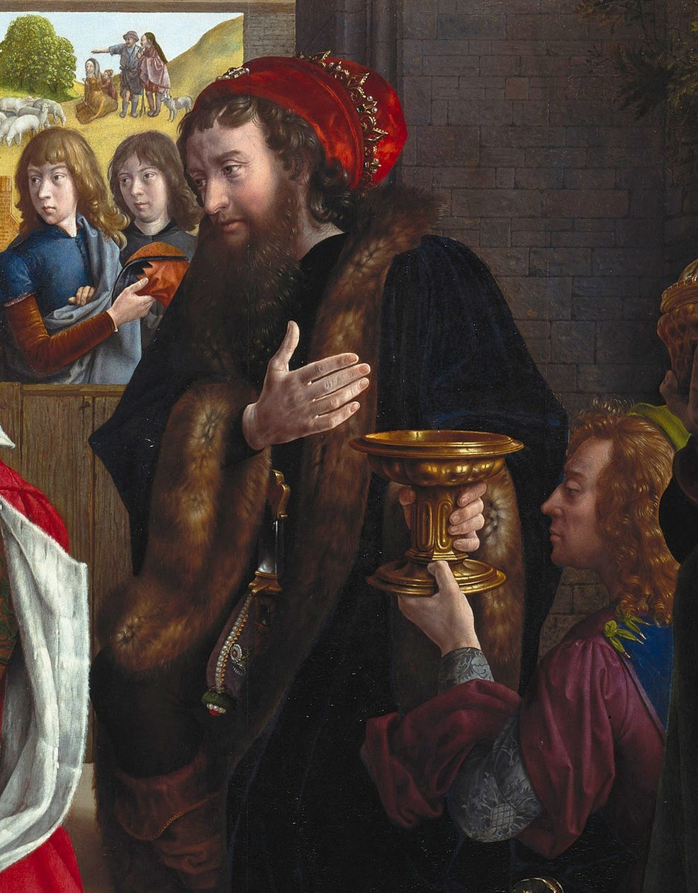 Kungarnas tillbedjan (Monforte -altaret) av Hugo van der Goes