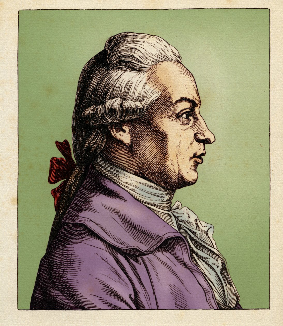 Johann Wilhelm von ARCHENHOLZ (3 september 1741 - 28 februari 1812) 1854 (gravyr) av Hugo Bürkner