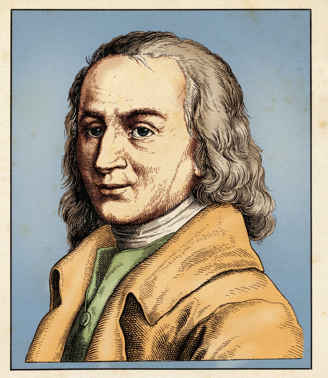 Matthias CLAUDIUS (15 augusti 1740-21 januari 1815) 1854 (gravyr) av Hugo Bürkner
