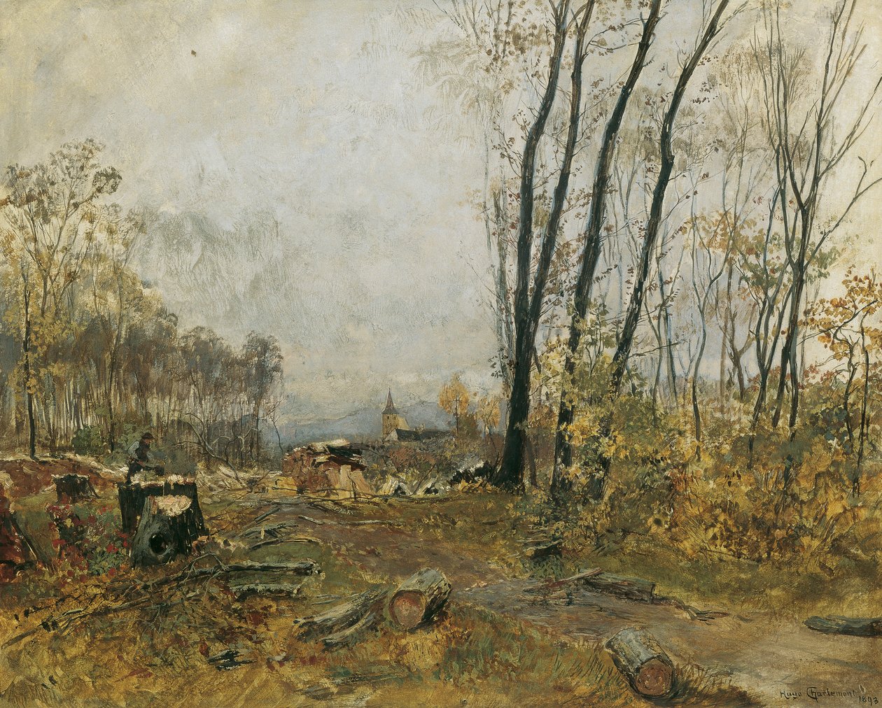 Au nära Klosterneuburg av Hugo Charlemont