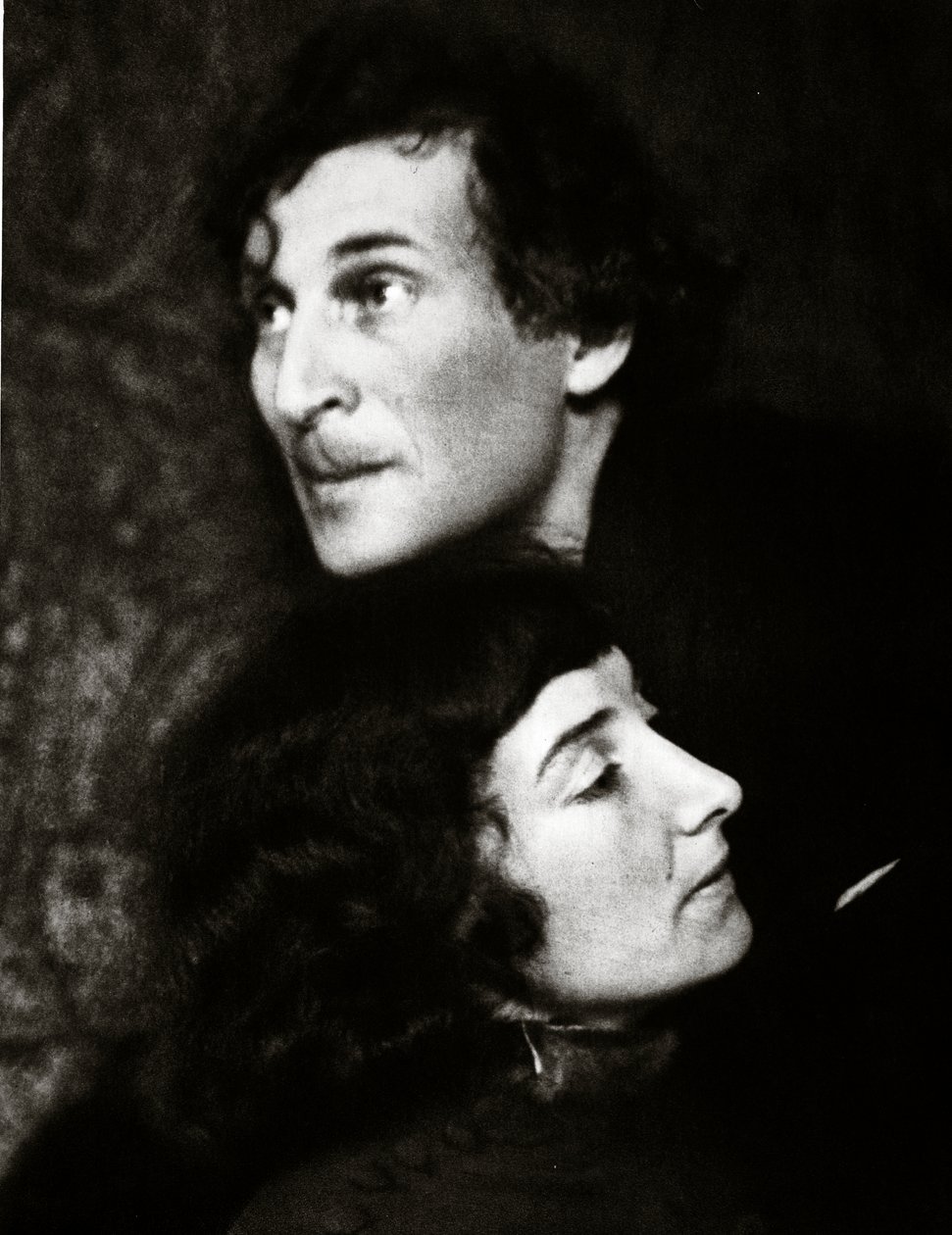 Marc och Bella Chagall (sepiafoto) av Hugo Erfurth