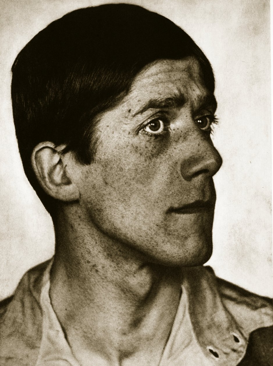 Oskar Kokoschka (sepiafoto) av Hugo Erfurth