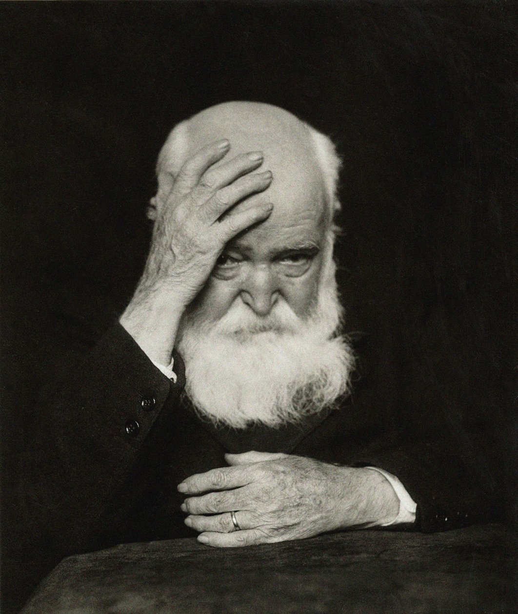 Porträtt av konstnären Hans Thoma 1839-1924, 1920. av Hugo Erfurth