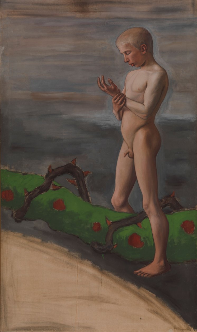 Pojken som bär livets krans av Hugo Simberg