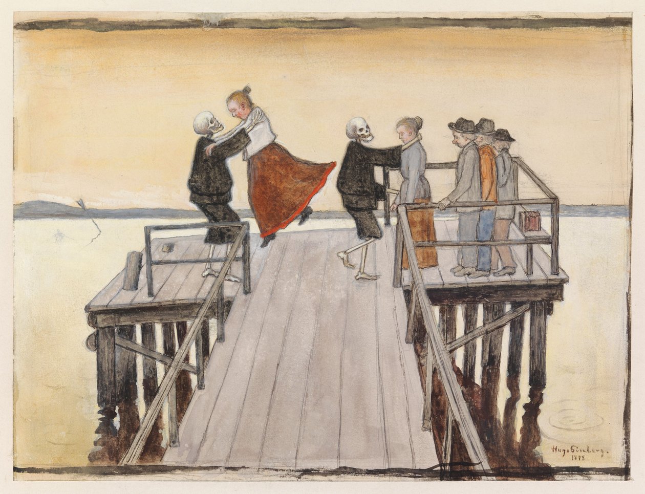 Dans på kajen av Hugo Simberg