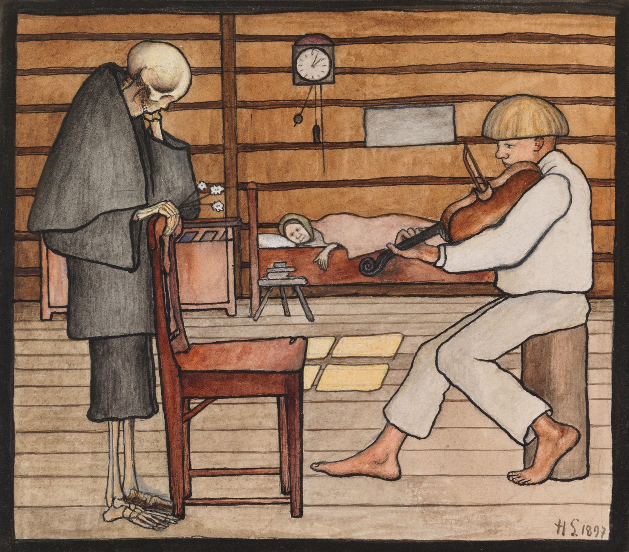 Döden lyssnar av Hugo Simberg