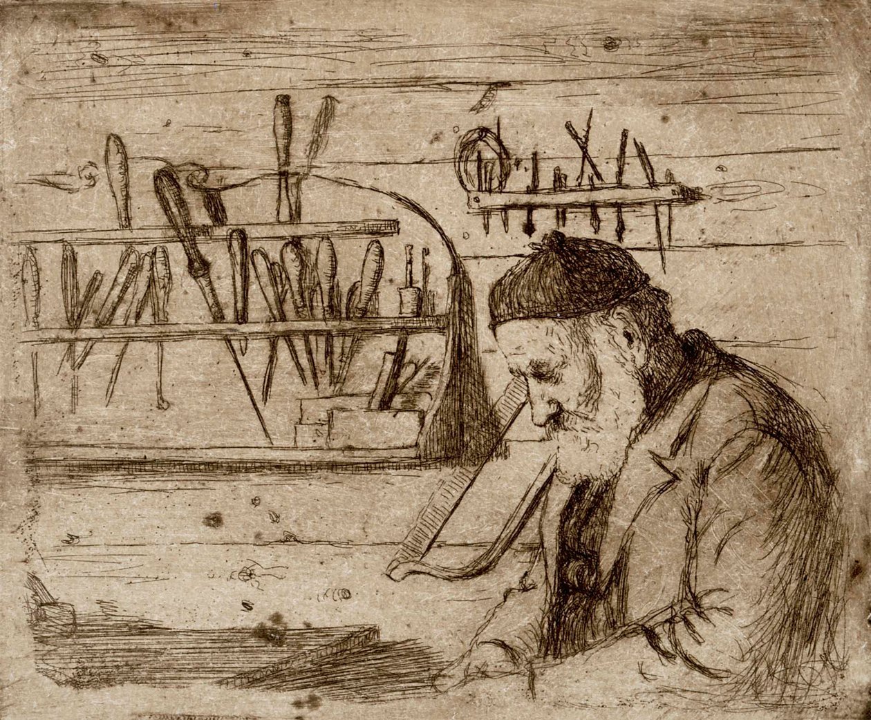 Far i sin verkstad av Hugo Simberg