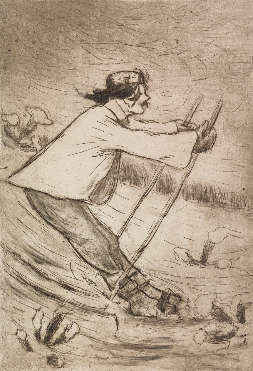 Gallen-Kallela på skidor av Hugo Simberg