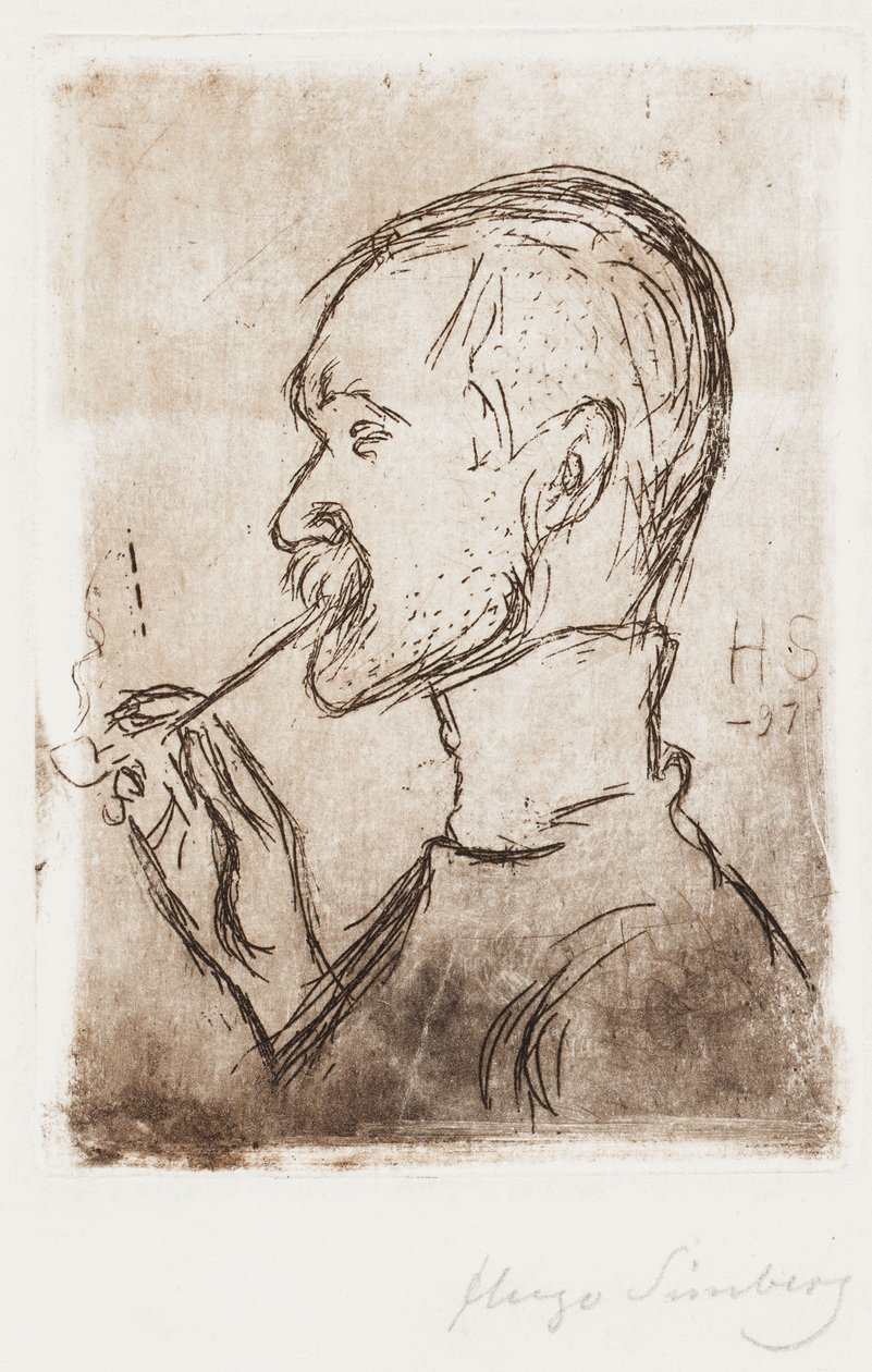 Gallen-Kallela med sin pipa av Hugo Simberg