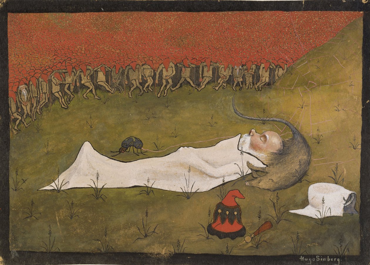 Den sovande hobgoblinkungen av Hugo Simberg