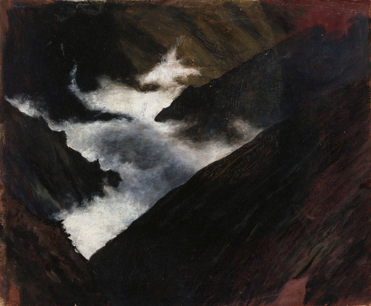 Bergsbäck i Kaukasus av Hugo Simberg