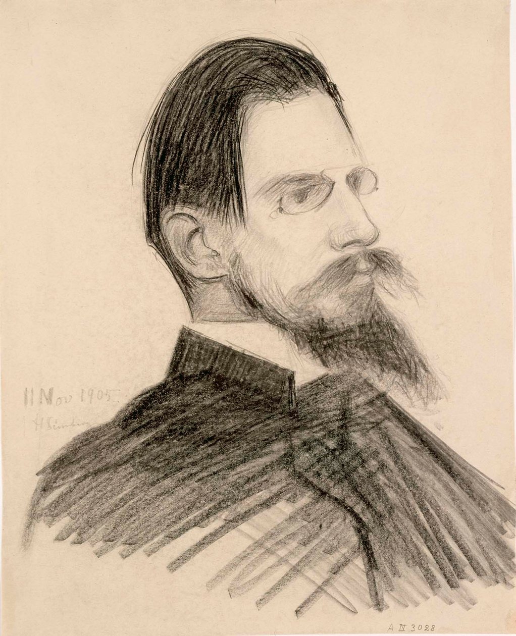 Porträtt av Otto Donner av Hugo Simberg