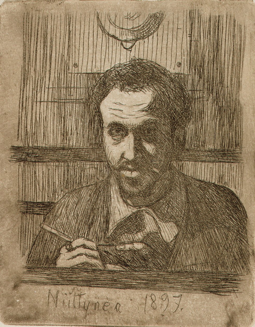 Självporträtt II av Hugo Simberg