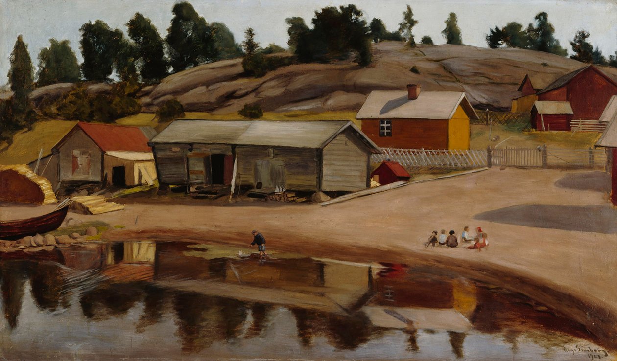 Kustvy från Koivisto av Hugo Simberg
