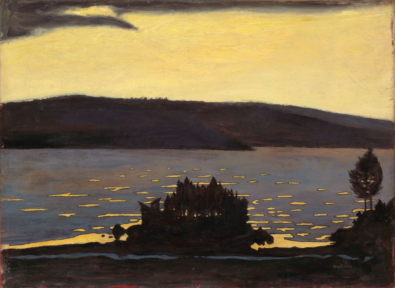 Vårkväll, isbrytning av Hugo Simberg