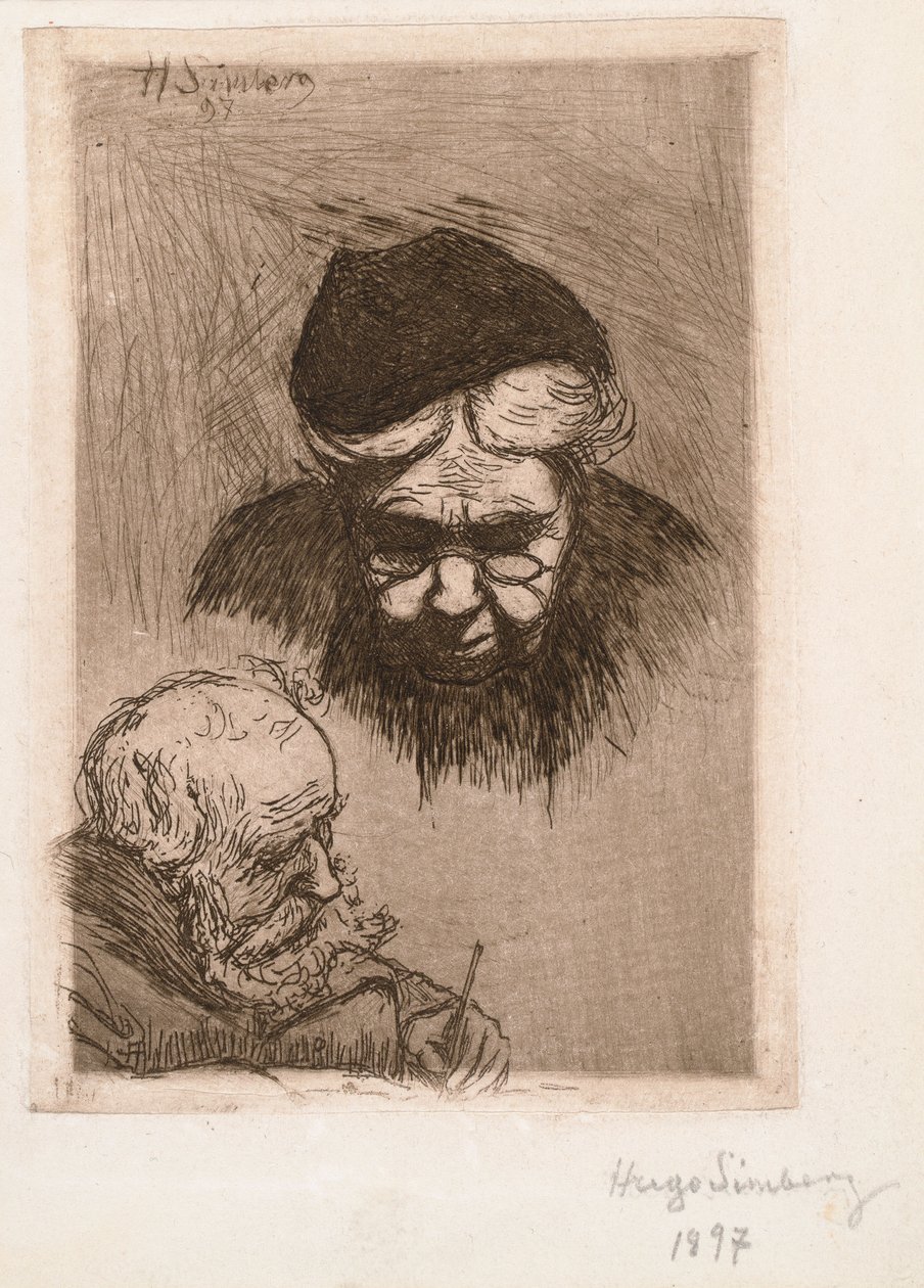 Konstnärens moster och far av Hugo Simberg