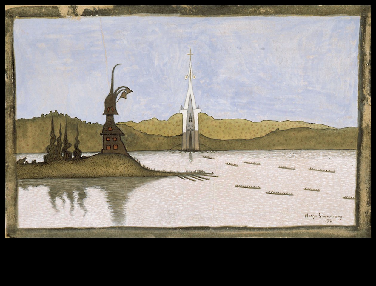 De två kyrkorna av Hugo Simberg