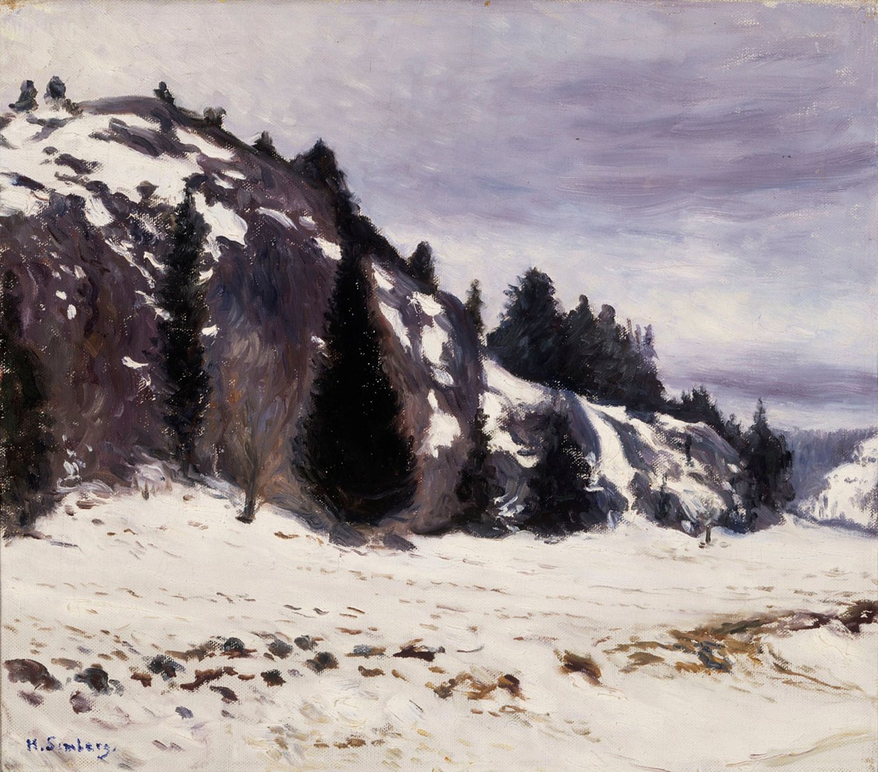 Vinterlandskap av Hugo Simberg