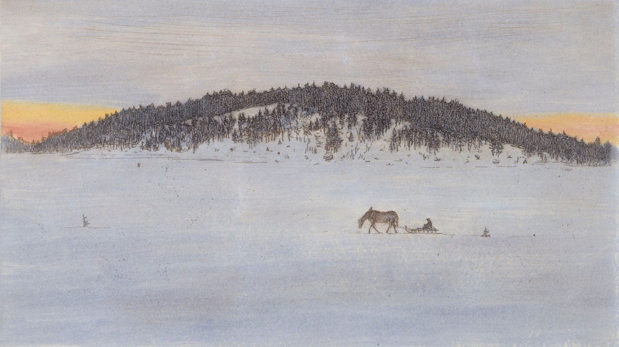 Vinterväg I av Hugo Simberg
