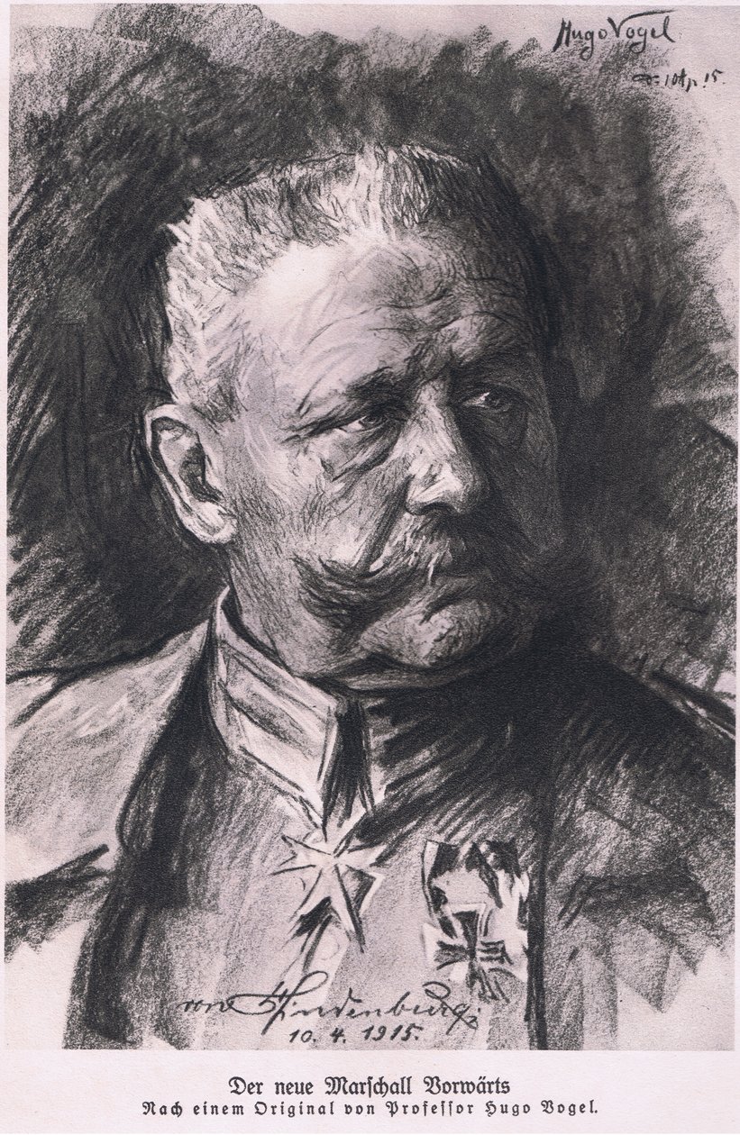 Hindenburg, från Hindenburg utgiven av Daterlandijrcher Derlag & H Weller Berlin, 1928 av Hugo Vogel