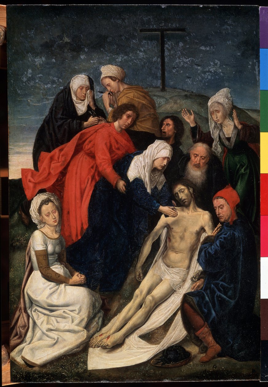 ""Lamentation Over The Death Of Christ"" Målning av Hugo van der Goes (1435-1482) Mått 36x30 cm Eremitagemuseet, Sankt Petersburg av Hugo van der Goes