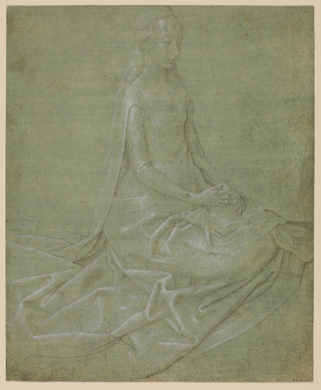 Sittande kvinnligt helgon, 1475 - 1485 ca av Hugo van der Goes
