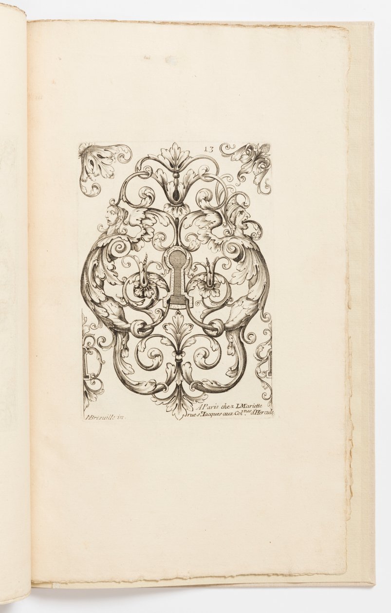 Tavla 13, från Various Designs for Locksmiths av Hugues Brisville